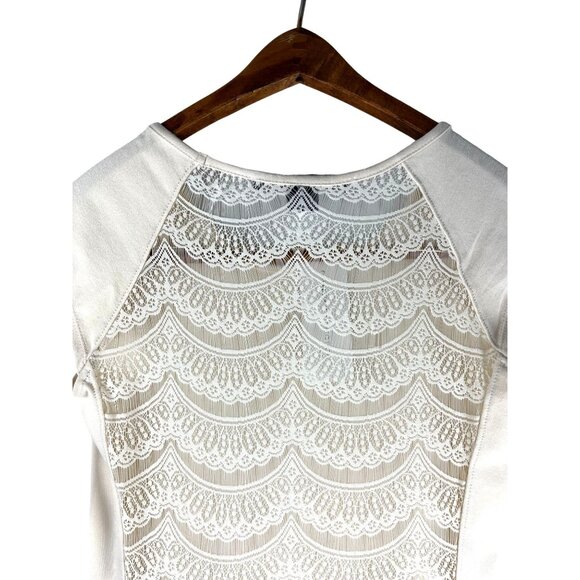 Feminine Romantic Cottage Core French Connection Cream Midi Dress, Women's  8 - Picture 5 of 10